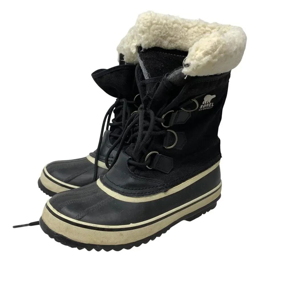 Sorel Tivoli II NL1495-011 Womens US 7 Black Waterproof Winter Snow Boots